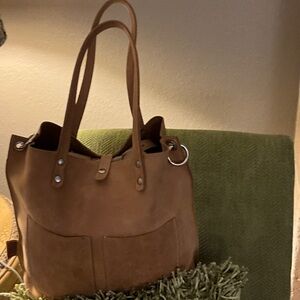 Elegant Tan Leather Tote Bag
